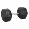 Picture of Shen Commercial Rubber Hexagonal Dumbbell with Chrome Handles
