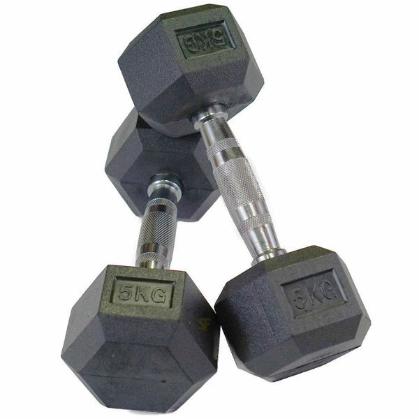 Picture of Shen Dumbbell Rubber Hex 5kg